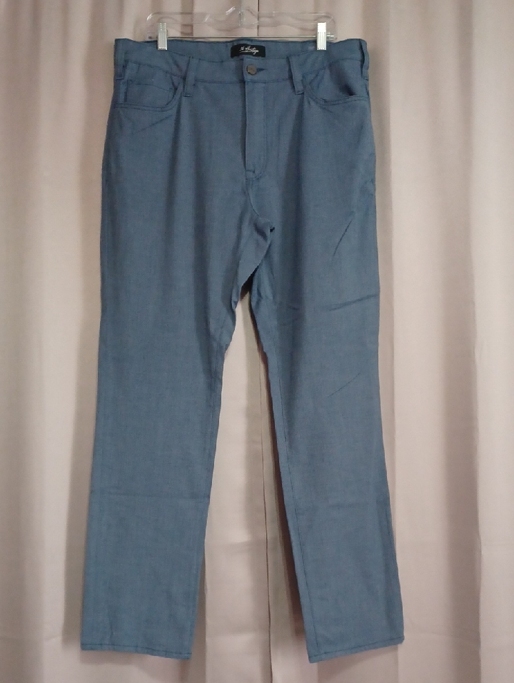 34heritage Periwinkle Blue Chino Slacks 38/32 Double Belt Loops 5 Pocket
